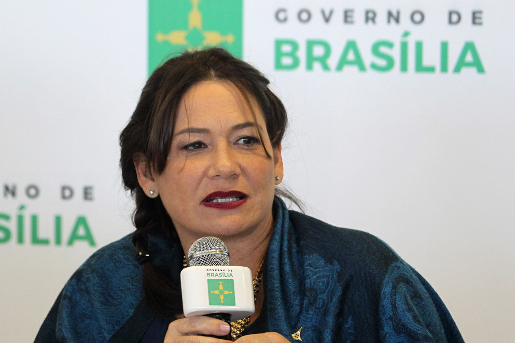 A secretária da Segurança Pública e da Paz Social, Márcia de Alencar Araújo. 