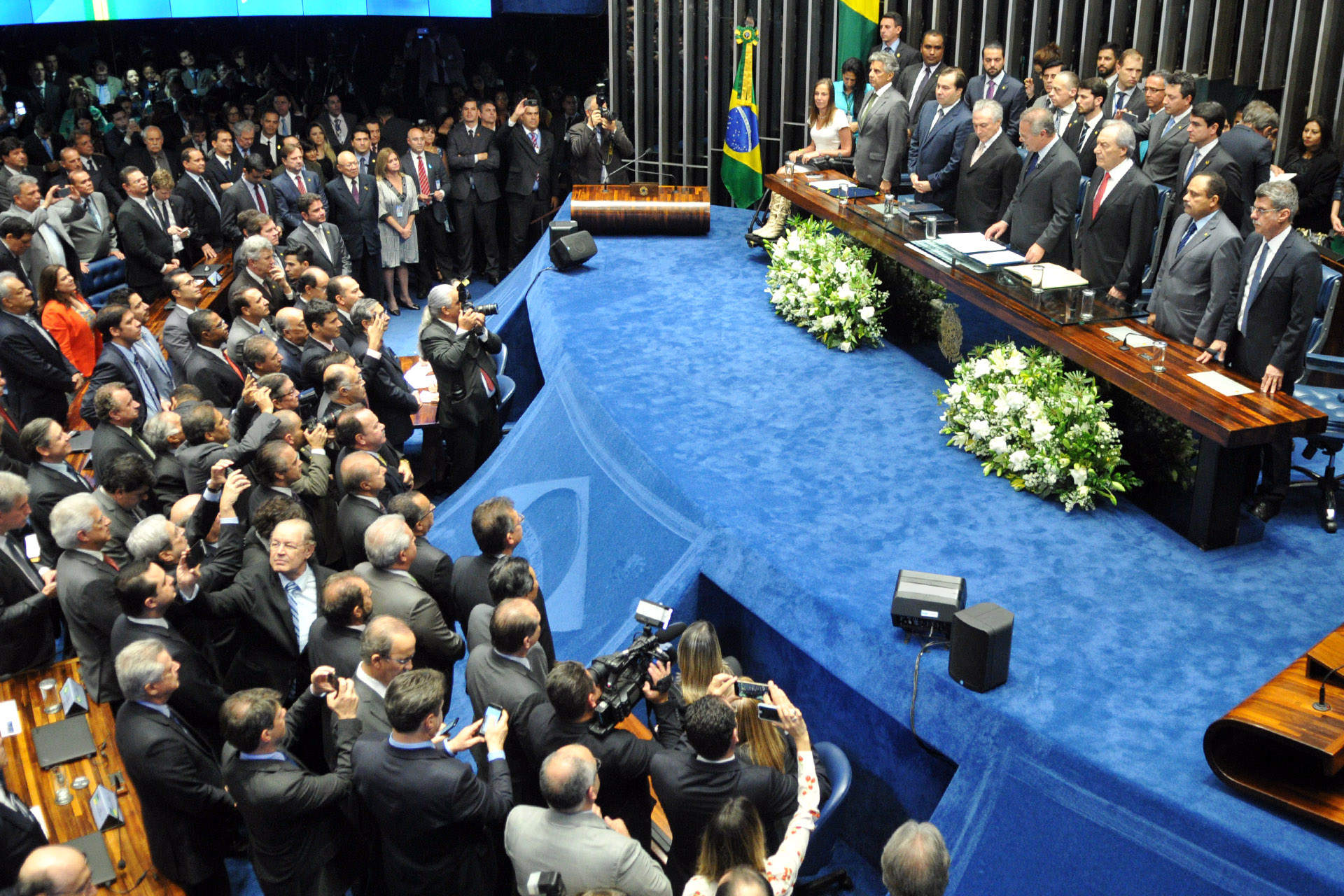 O governador de Brasília, Rodrigo Rollemberg, assistiu à posse do presidente da República, Michel Temer, nesta quarta-feira (31), no Senado Federal