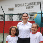 Tânia Sudré é mãe de Ana Clara e Eduarda e está atenta ao processo eleitoral na Escola Classe 305 Sul, na Asa Sul.