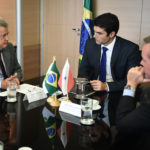O governador Rodrigo Rollemberg em reunião com o ministro da Integração Nacional, Helder Barbalho