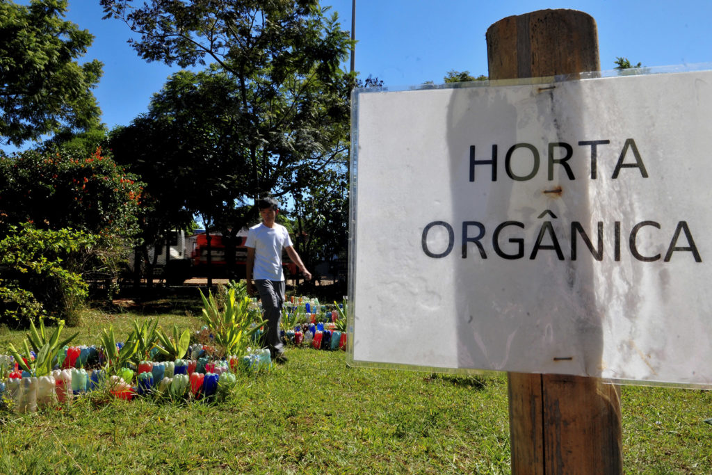 Todos os 520 estudantes da escola participam das ações, que englobam também uma horta orgânica.