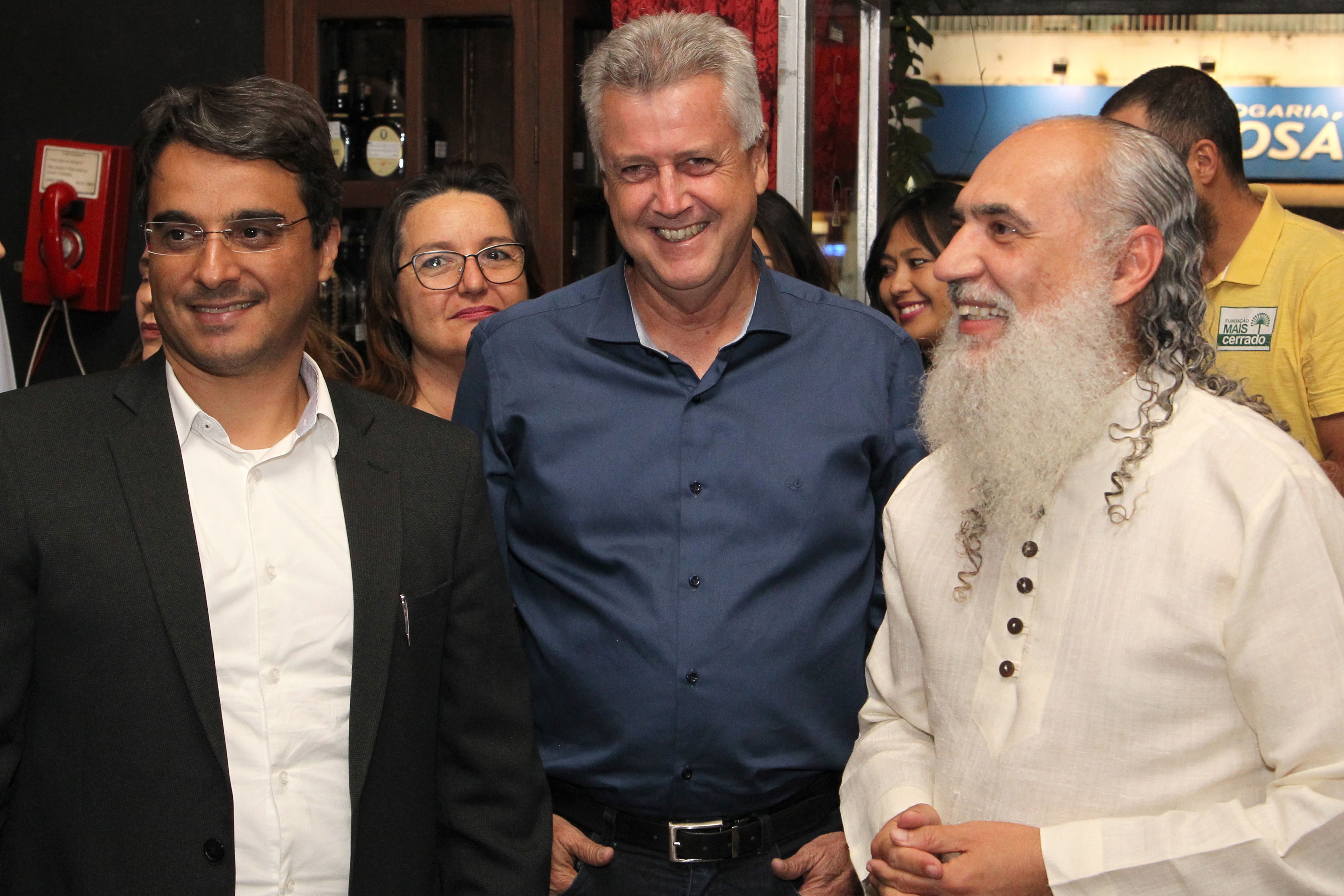 O governador Rodrigo Rollemberg participou do lançamento em companhia do secretário do Meio Ambiente, André Lima, e do líder espiritual Sri Prem Baba