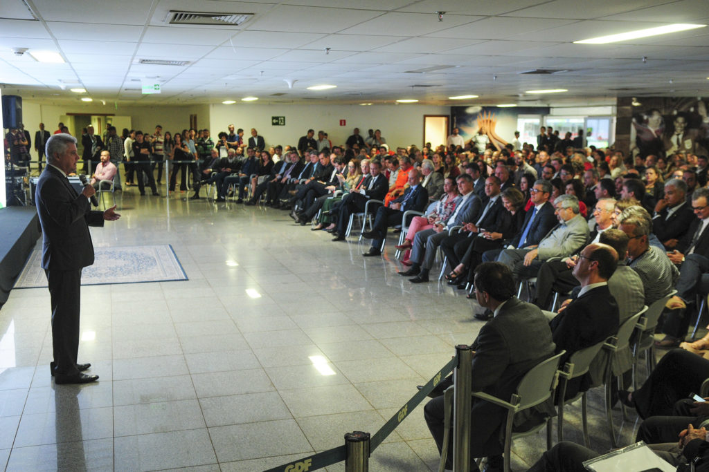 O governador Rodrigo Rollemberg durante a apresentação do Portal de Balanço das Prioridades