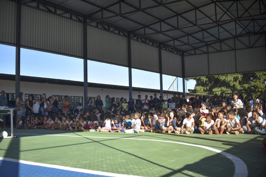 Quadra de esportes da Escola Classe do Setor P Norte atenderÃ¡ 650 alunos. Foto: Andre Borges/AgÃªncia BrasÃ­lia