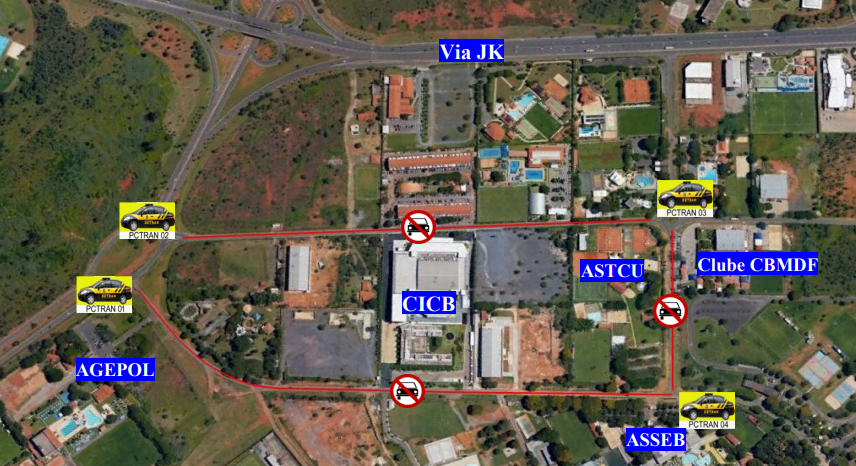 Esplanada e vias adjacentes serão fechadas por 48 horas