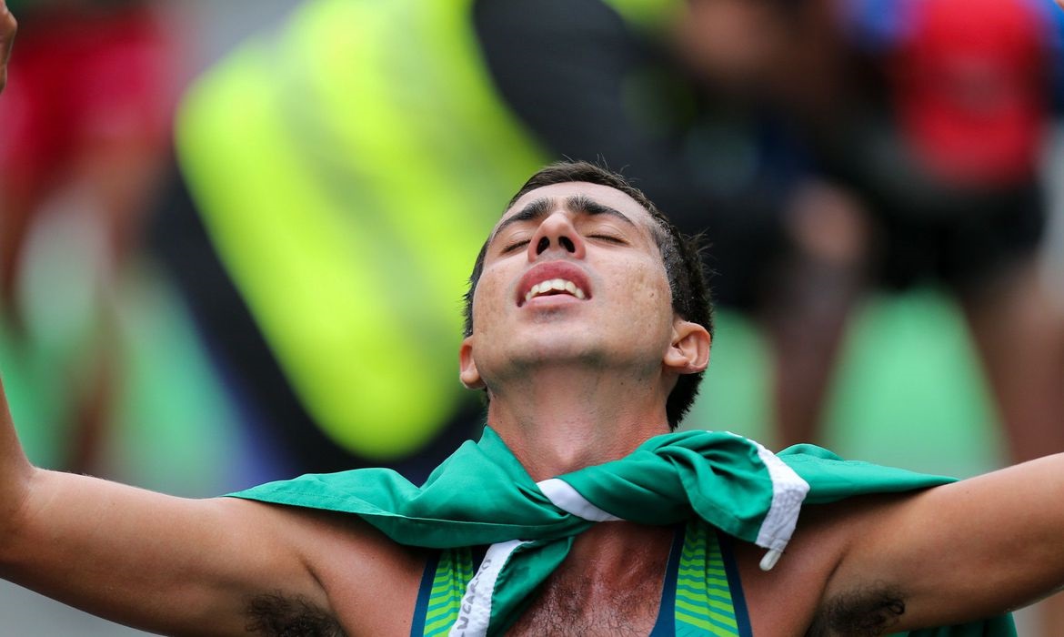 Caio Bonfim (Brasil), medalha de prata nos 20km da marcha atlética nos Jogos Pan-Americanos Lima 2019. Local: Miraflores, em Lima, Peru. Data: 04.08.2019. Crédito obrigatório: Abelardo Mendes Jr/ rededoesporte.gov.br