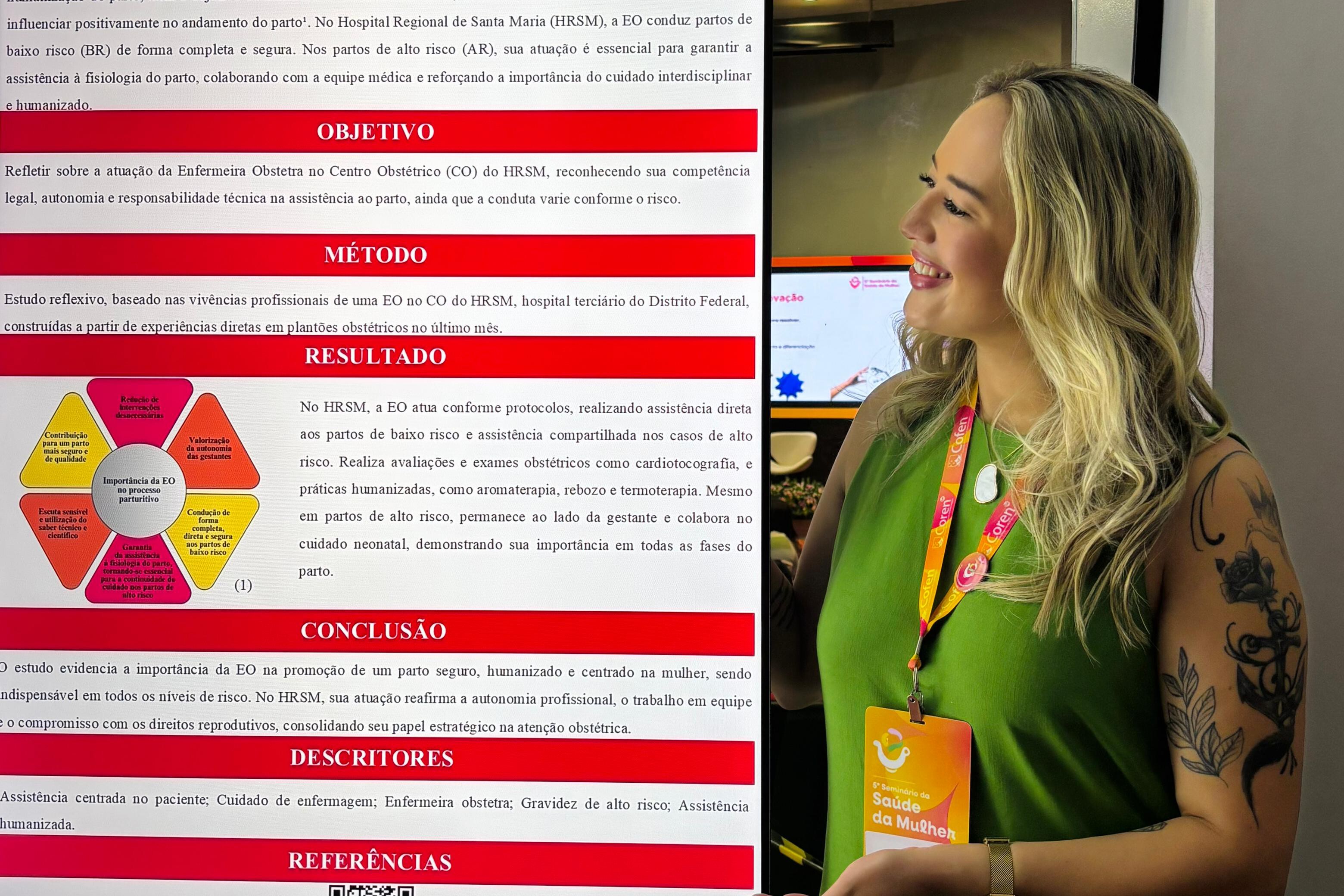 Enfermeira da rede pública de saúde conquista 1º lugar em premiação científica do Coren-DF