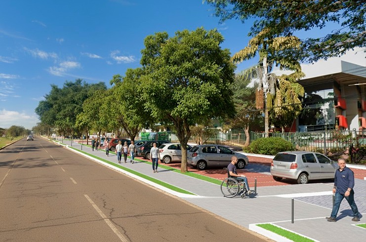 Pedestres e ciclistas serão beneficiados com mais uma rota acessível na W4/W5 Norte&nbsp;