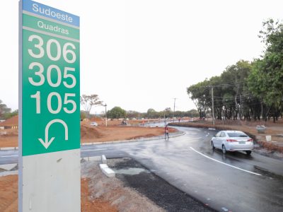 Nova rotatória entre Octogonal e Sudoeste é liberada e garante mais fluidez no trânsito