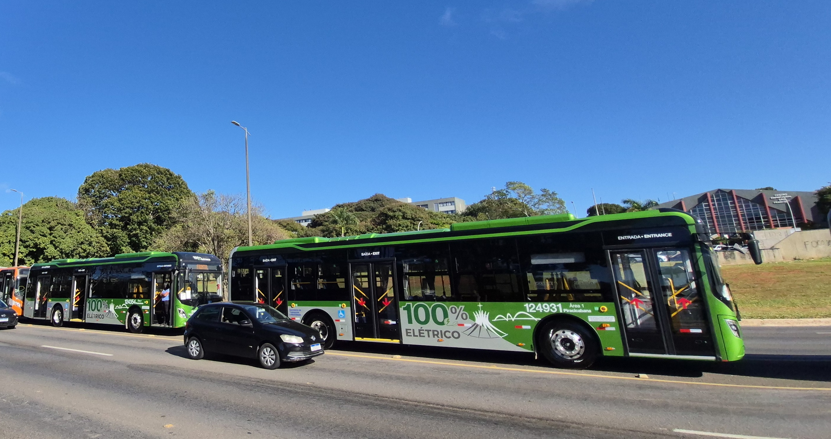 Ônibus elétricos iniciam testes em Planaltina e Sobradinho