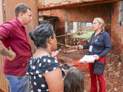 Dezesseis famílias desabrigadas pela chuva no Sol Nascente já foram cadastradas para receber até R$ 1,4 mil em auxílio do GDF