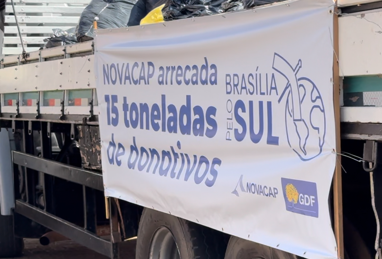 Novacap recolhe 15 toneladas de donativos para campanha do GDF
