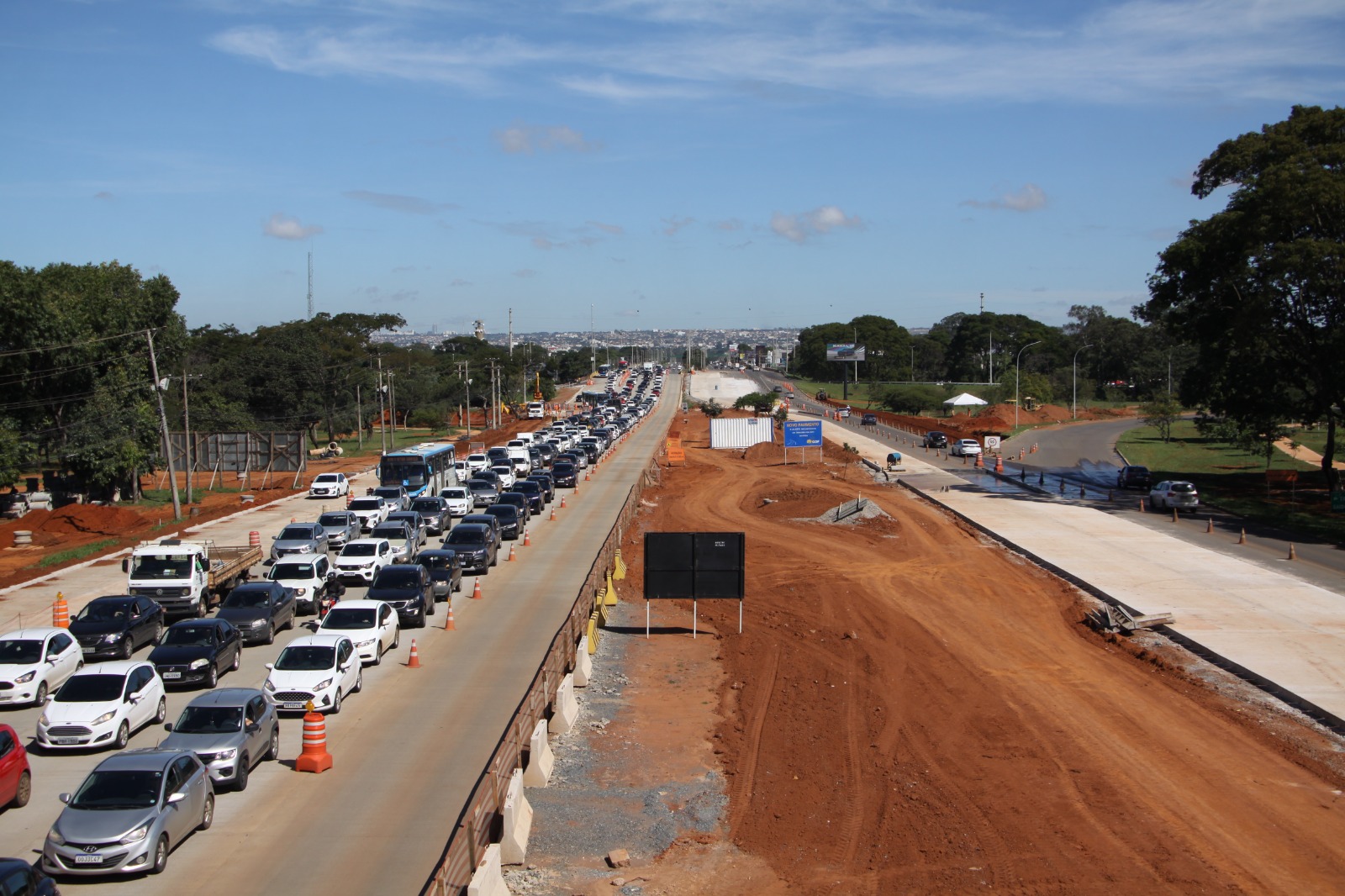 Trecho em obras da Epig, sentido Taguatinga, ficará bloqueado no fim de semana
