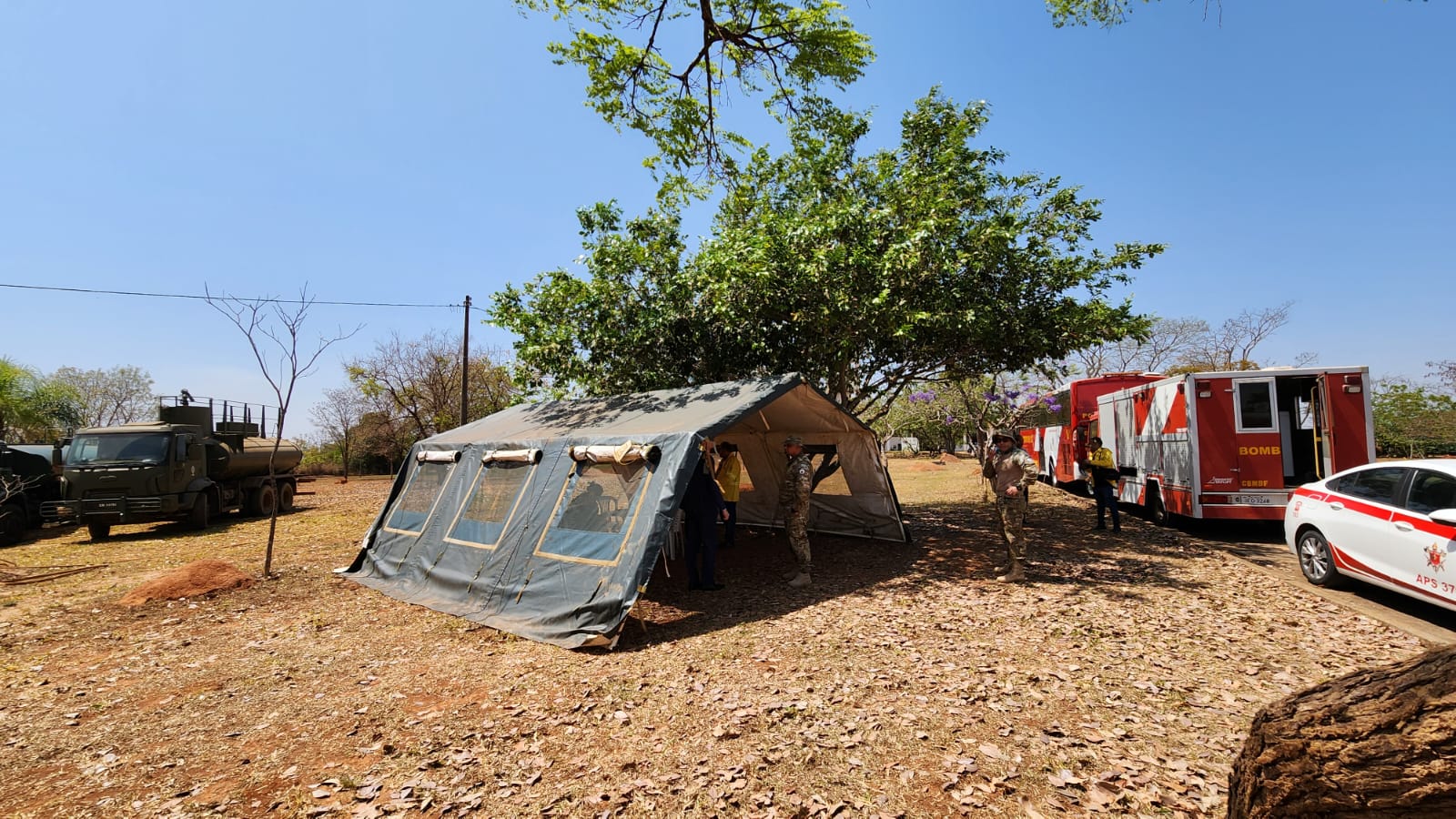 Tenda ajuda no resgate de animais afetados por incêndios no Parque Nacional