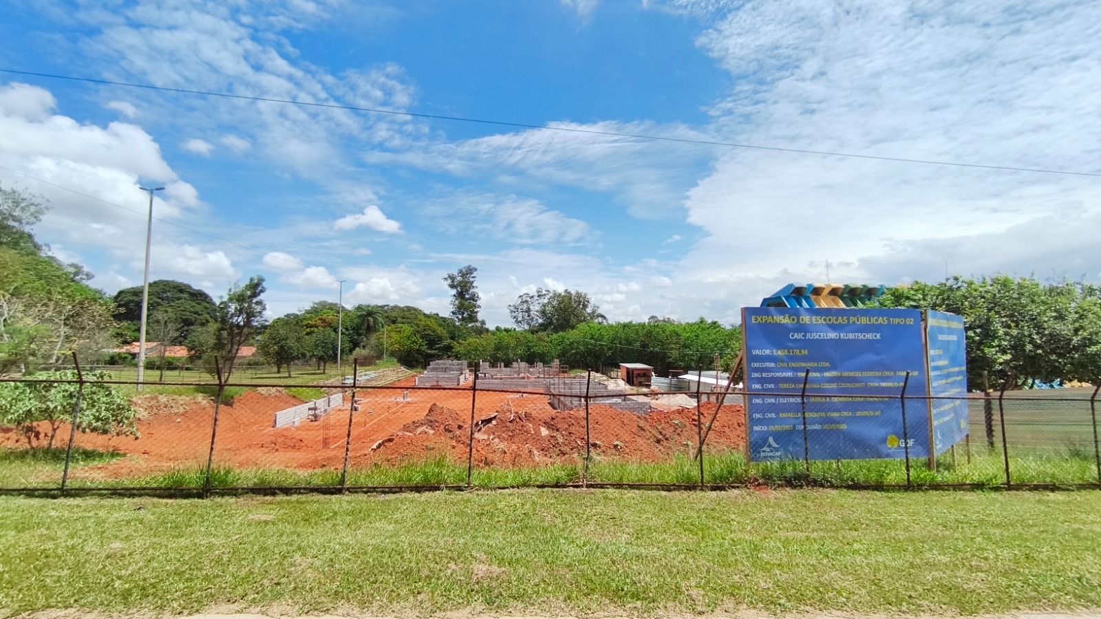 Obra de expansão do Caic Juscelino Kubitschek, no Núcleo Bandeirante, entra na fase de alvenaria