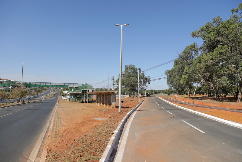 Acesso da terceira saída de Águas Claras receberá sinalização horizontal e vertical a partir de domingo (6)