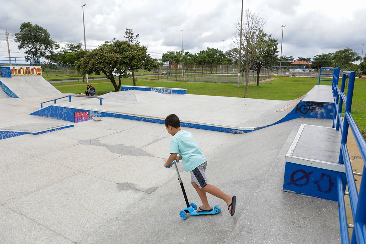 Capa da Matéria: Com pista de skate entregue, reforma da Praça Central de Santa Maria segue em andamento