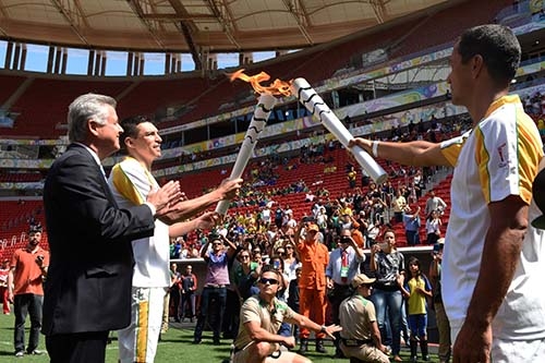 Símbolo dos Jogos do Rio passa pelo Mané Garrincha