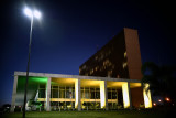 Palácio do Buriti ganha iluminação verde-amarela durante os jogos da Olimpíada em Brasília
