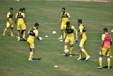 Seleção iraquiana de futebol masculino treinou nesta segunda-feira (1º) no Centro de Treinamento do Brasiliense.