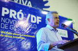 O governador Rodrigo Rollemberg, durante apresentação da reformulação do Programa de Apoio ao Empreendimento Produtivo do Distrito Federal (Pró-DF)
