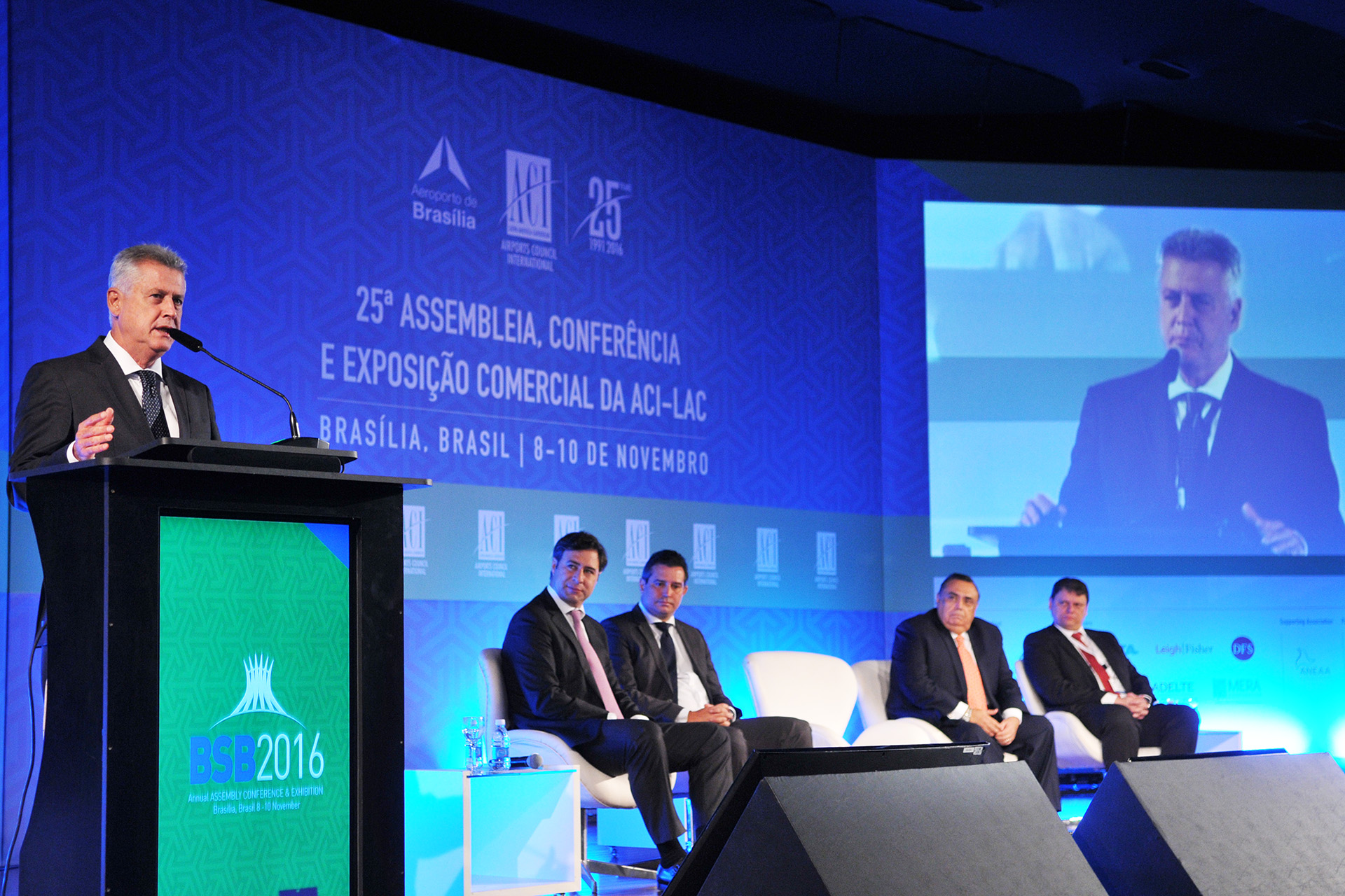 O governador de Brasília, Rodrigo Rollemberg, participou na manhã desta quarta-feira (9) da abertura da 25ª Assembleia, Conferência e Exposição Comercial Anual do Conselho Internacional de Aeroportos — América Latina e Caribe.