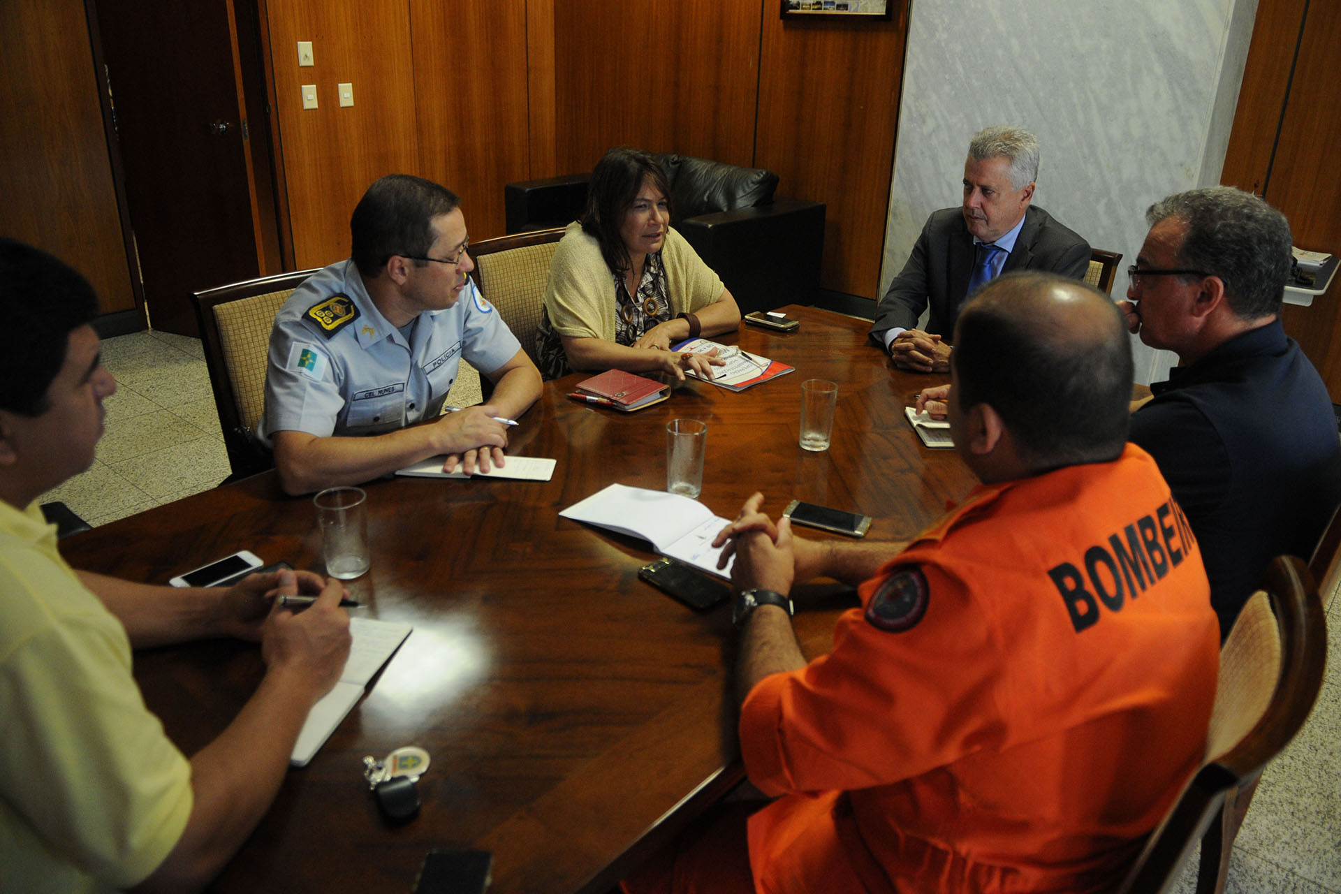 O governador Rollemberg reuniu-se nesta quarta-feira (30), com a cúpula da segurança no Palácio do Buriti.
