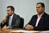 O secretário de Saúde, Humberto Fonseca, e o subsecretário de Vigilância à Saúde, Tiago Coelho.