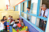 Rodrigo Rollemberg esteve no Centro de Educação de Primeira Infância Cutia, em Samambaia Sul, na manhã desta segunda-feira (6)