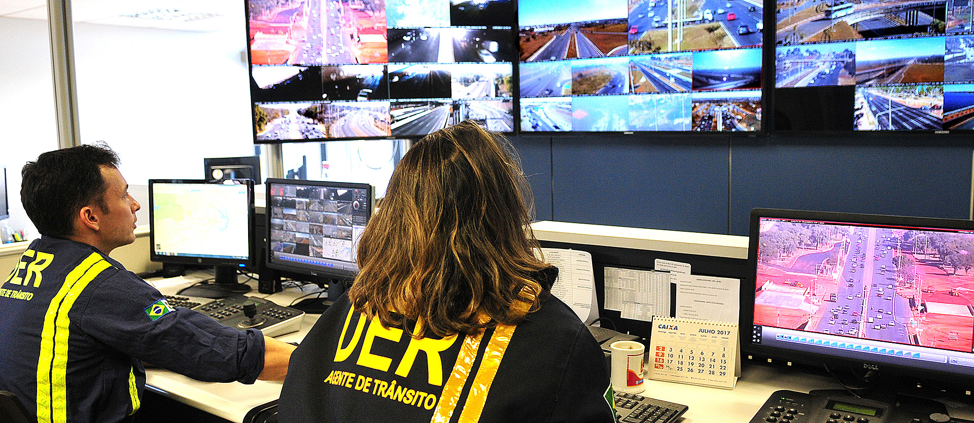 Monitoramento das câmeras ocorre na sede do DER-DF.