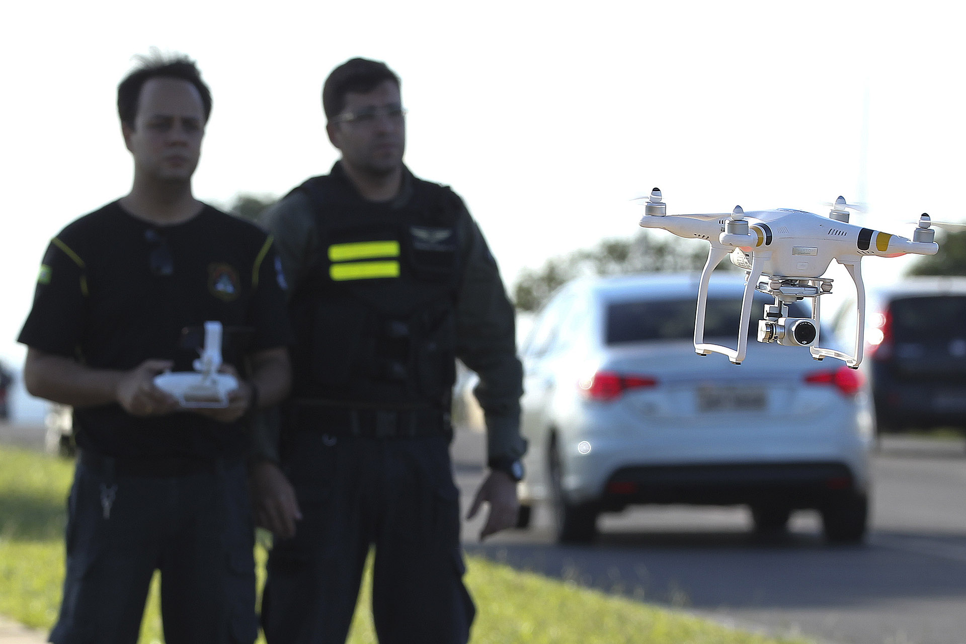 Em fase de testes, drone do Detran-DF identificou 382 infrações. Foto: Toninho Tavares/Agência Brasília